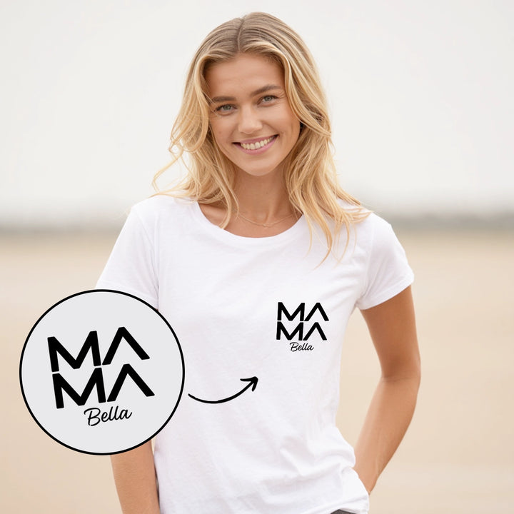 Personalisiertes Mama T-Shirt "Modern"