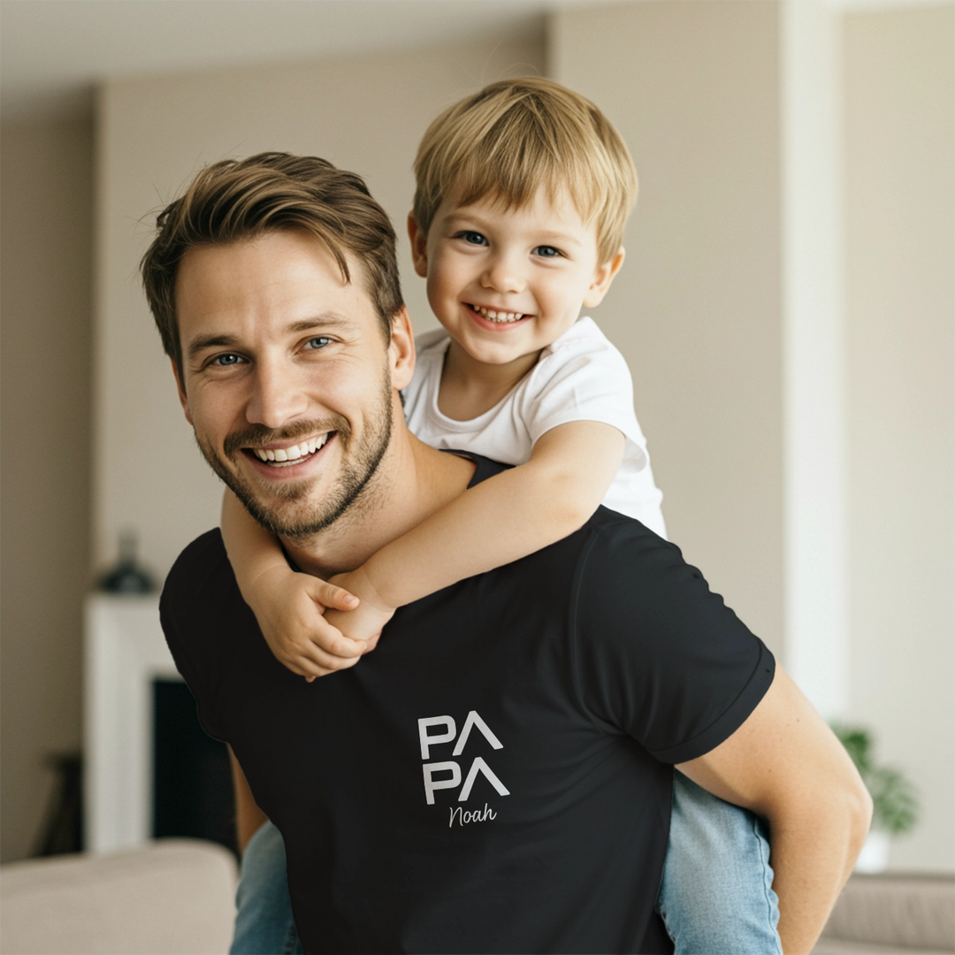 Personalisiertes Papa T-Shirt "Modern"