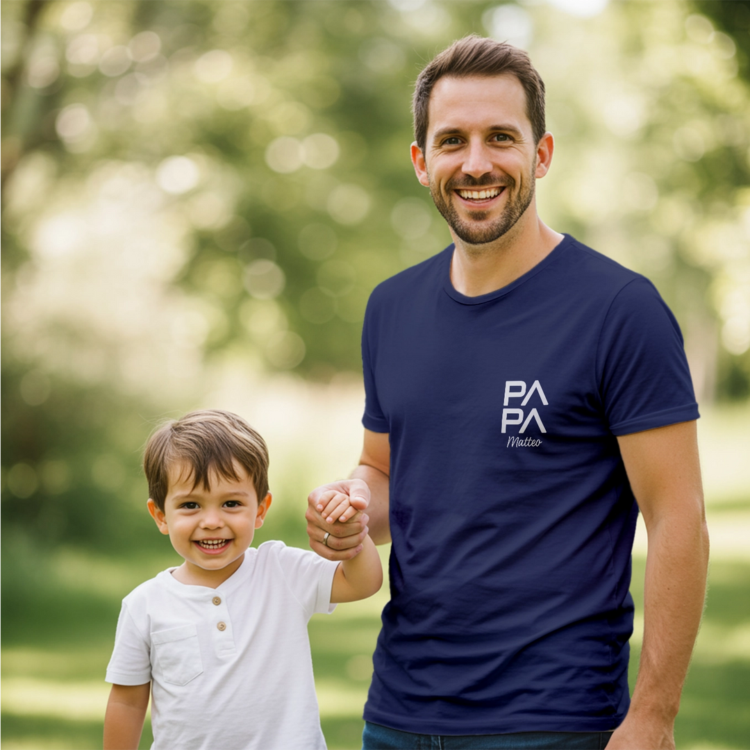 Personalisiertes Papa T-Shirt "Modern"