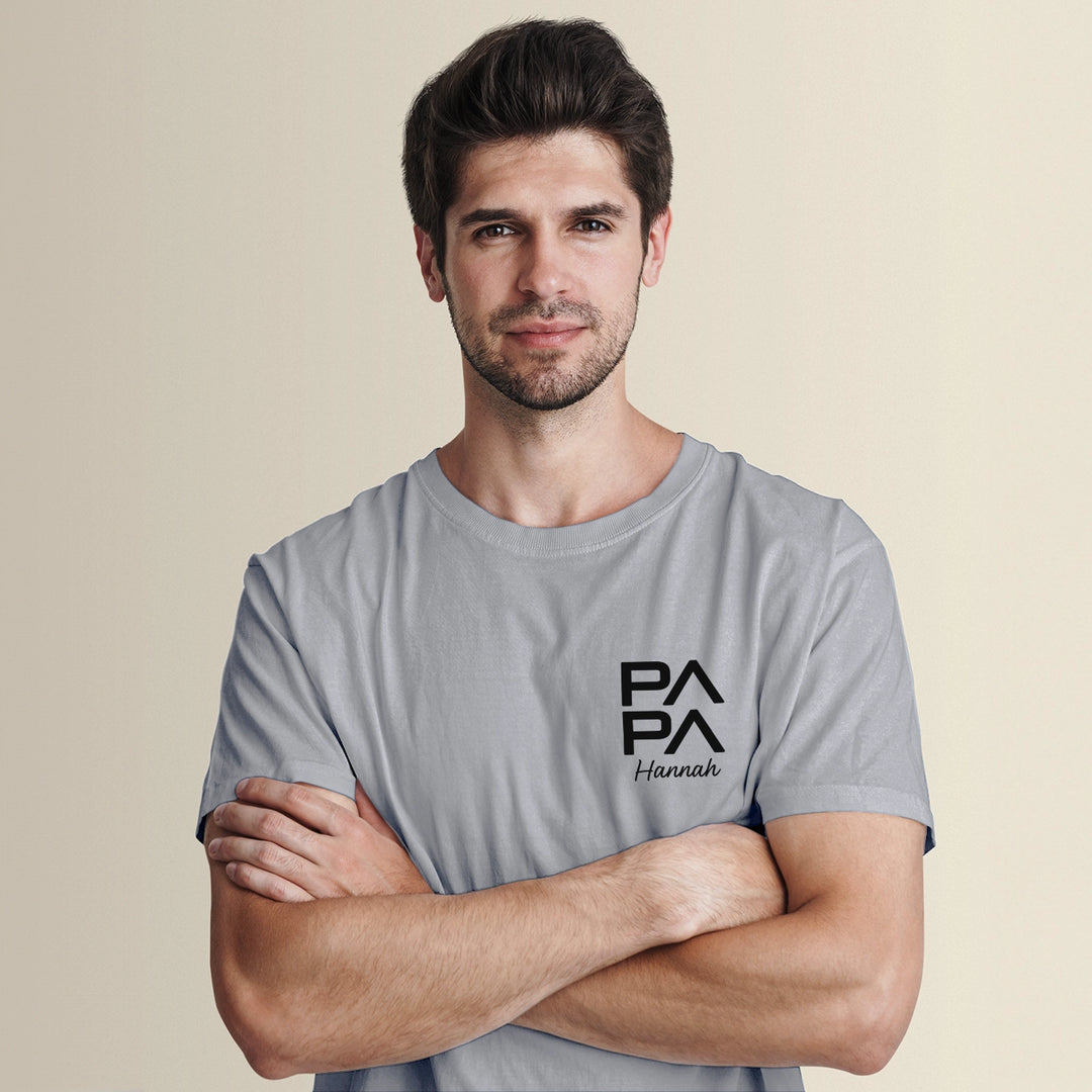 Personalisiertes Papa T-Shirt "Modern"