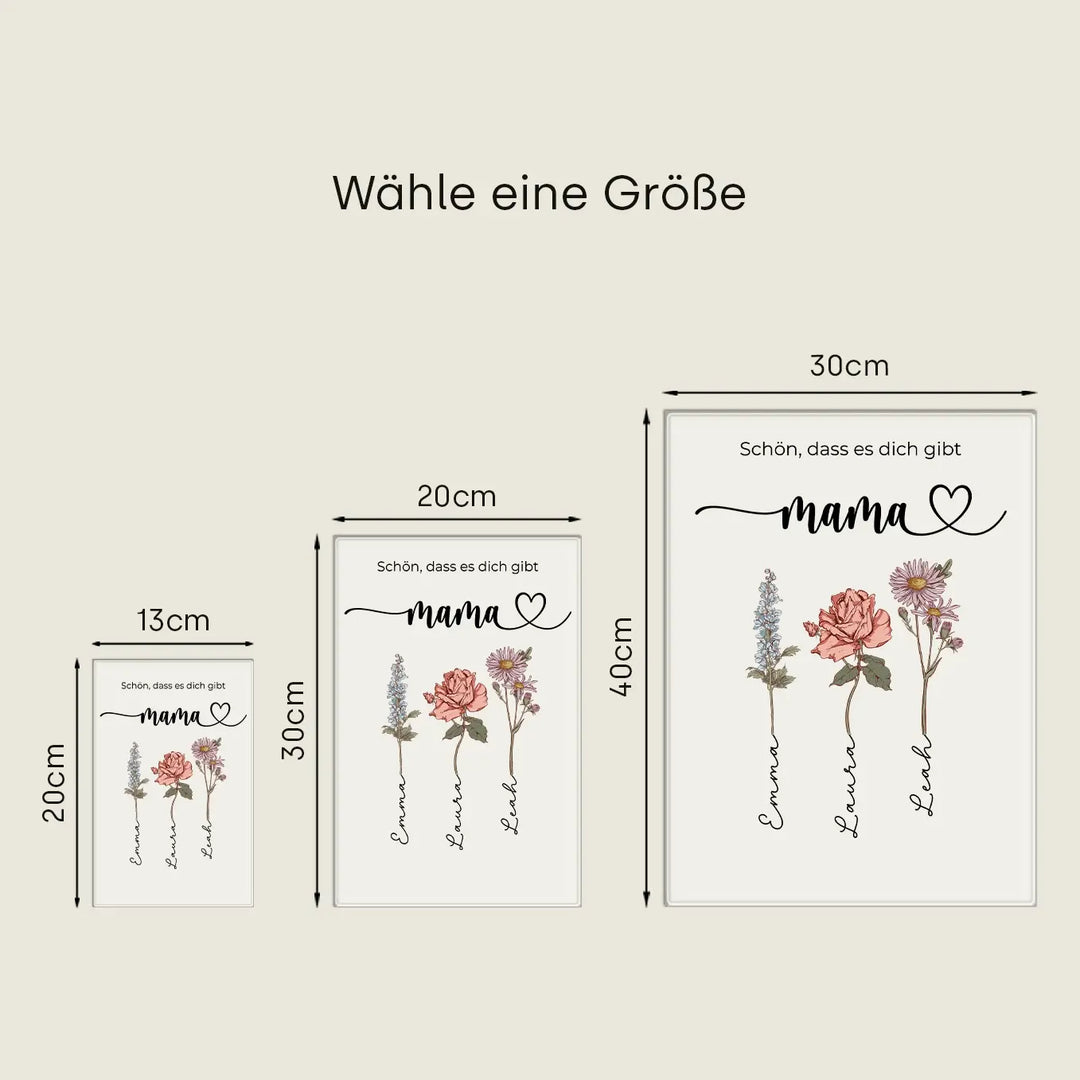 Personalisiertes Acryl-Glas "Für dich Mama"