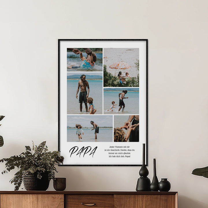 Personalisiertes Poster "Papa Collage"