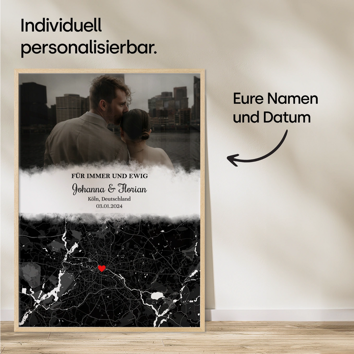 Poster "Karte und Foto"