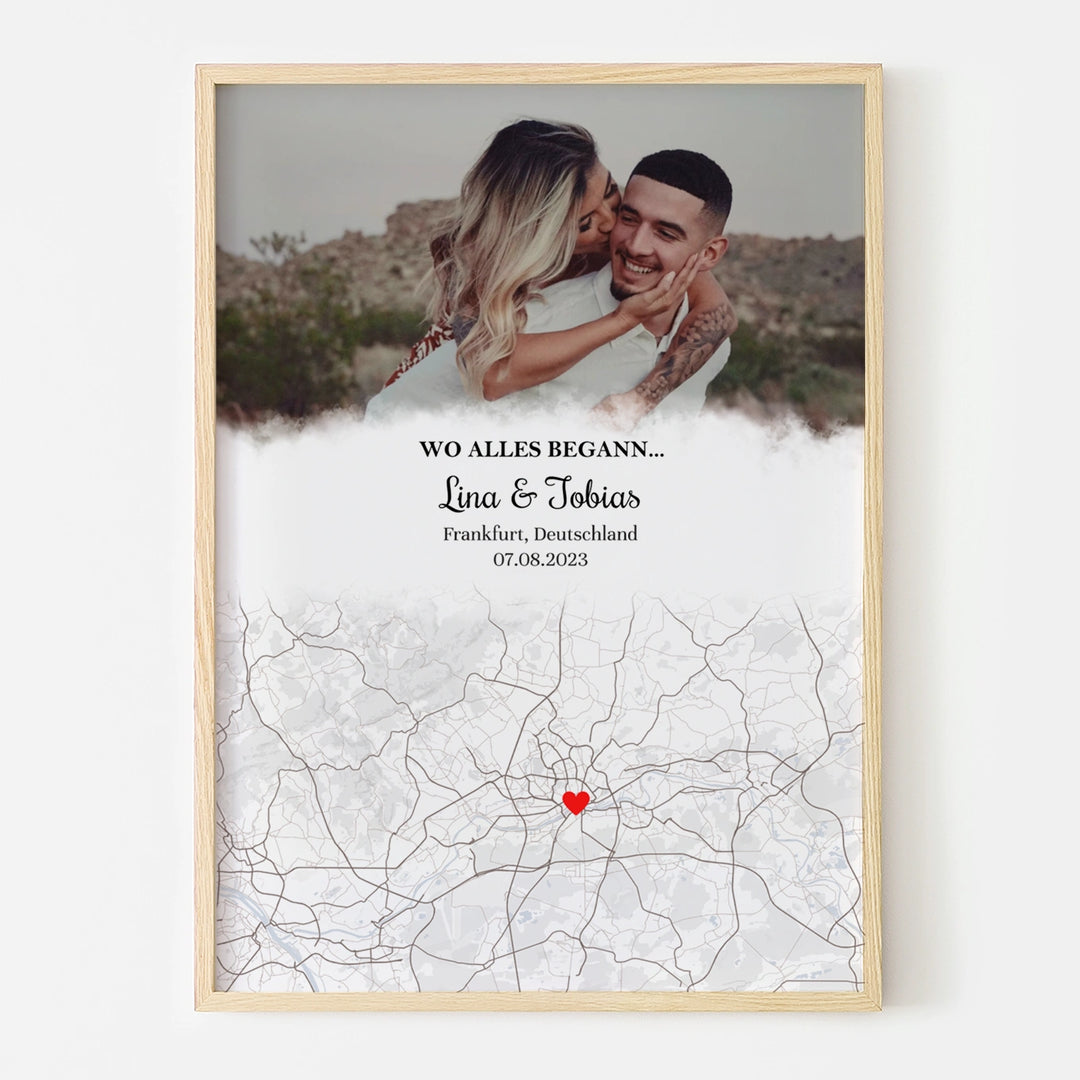 Poster "Karte und Foto"