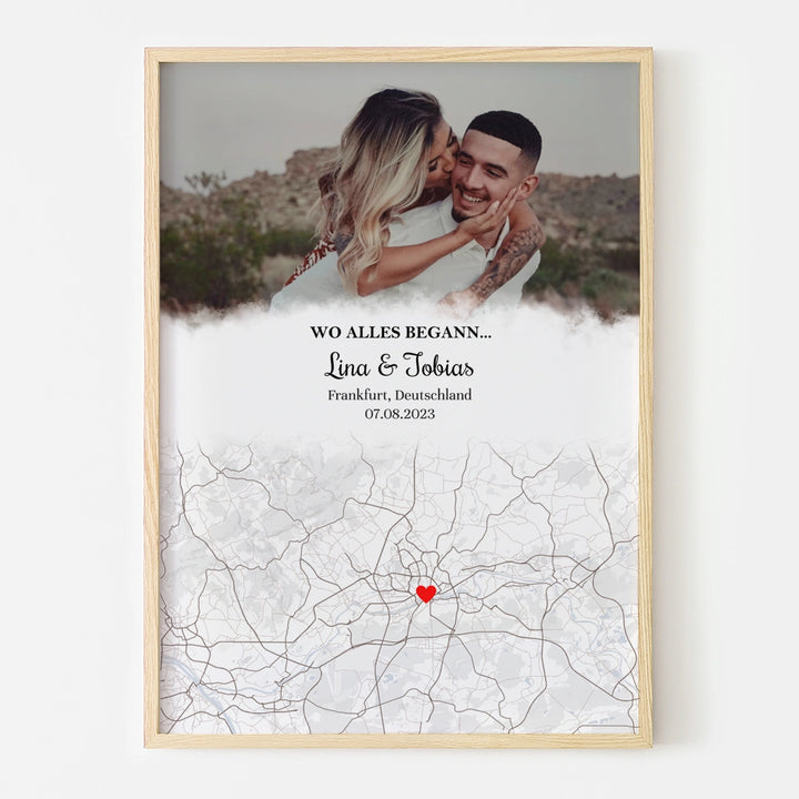 Poster "Karte und Foto"