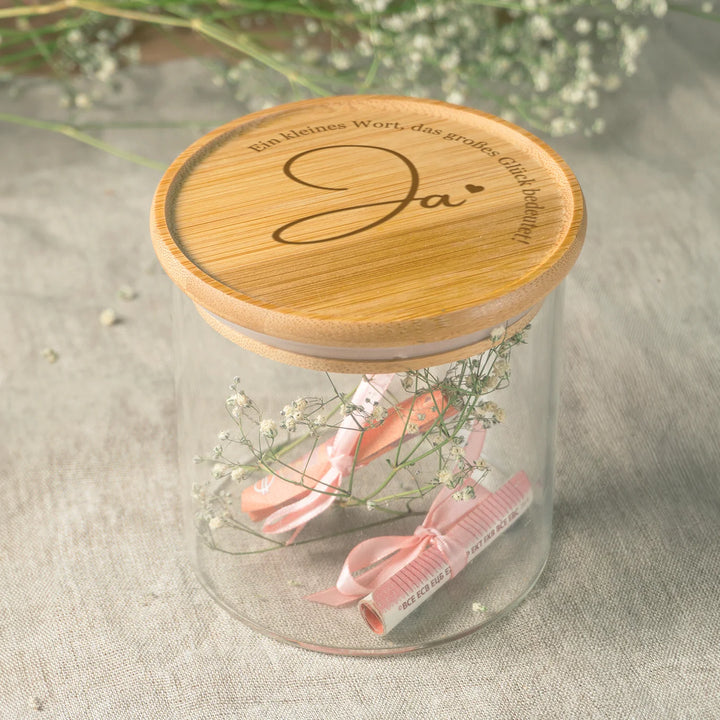 Personalisiertes Vorratsglas "Ja"