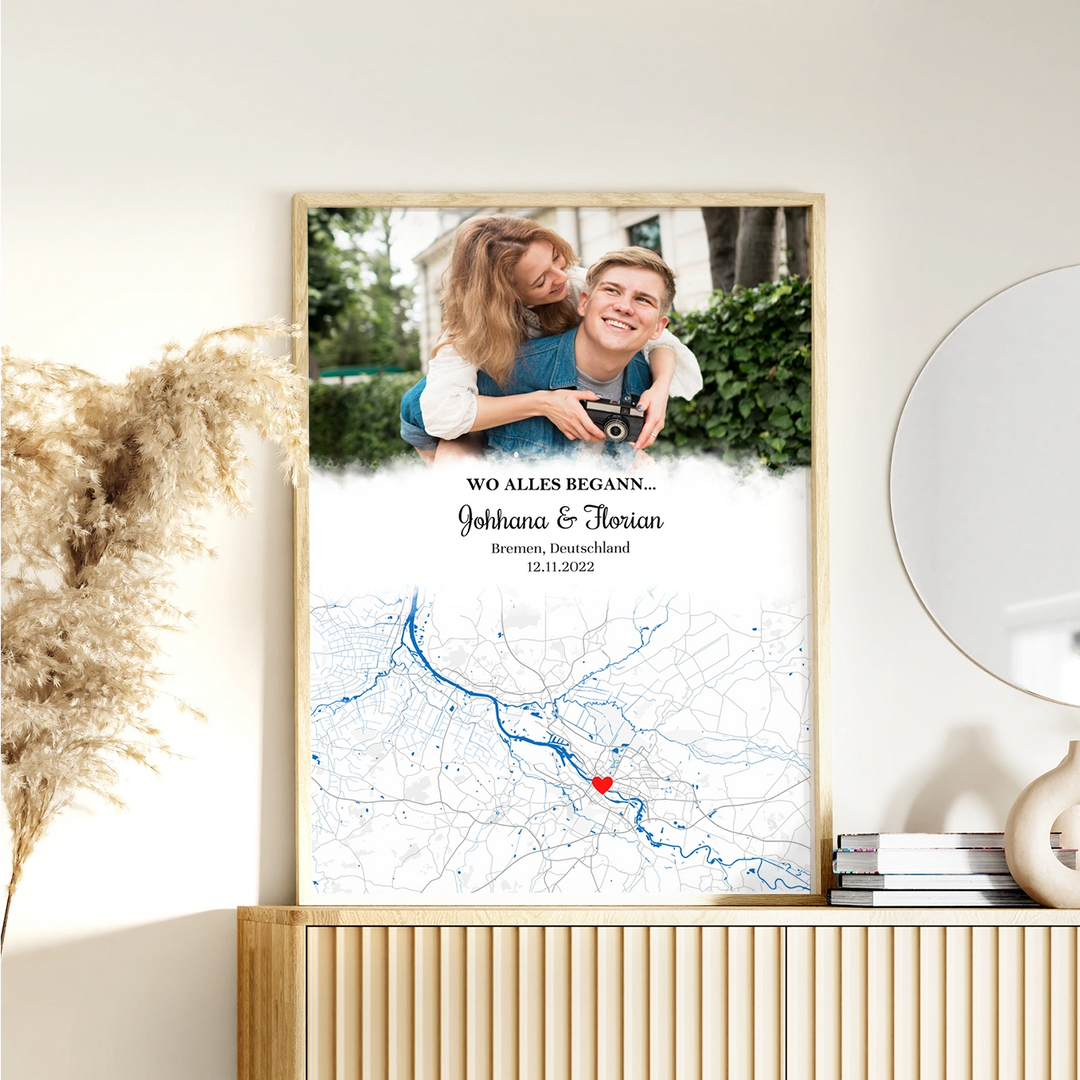 Poster "Karte und Foto"