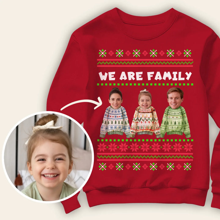Personalisierter Ugly Christmas Sweater Familie