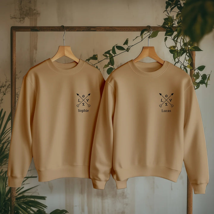 Personalisierter Partnerlook Sweater "Love" - famwalls