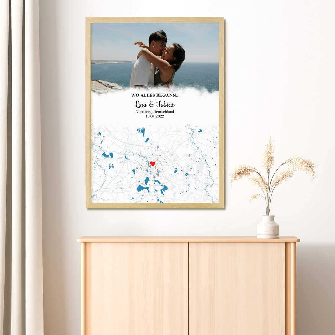 Poster "Karte und Foto"