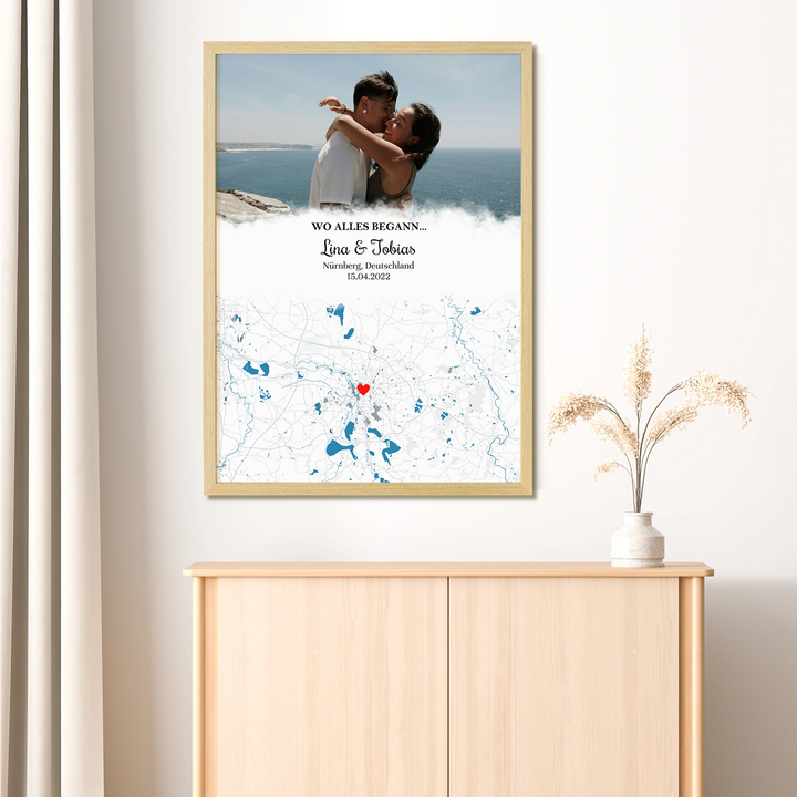 Poster "Karte und Foto"