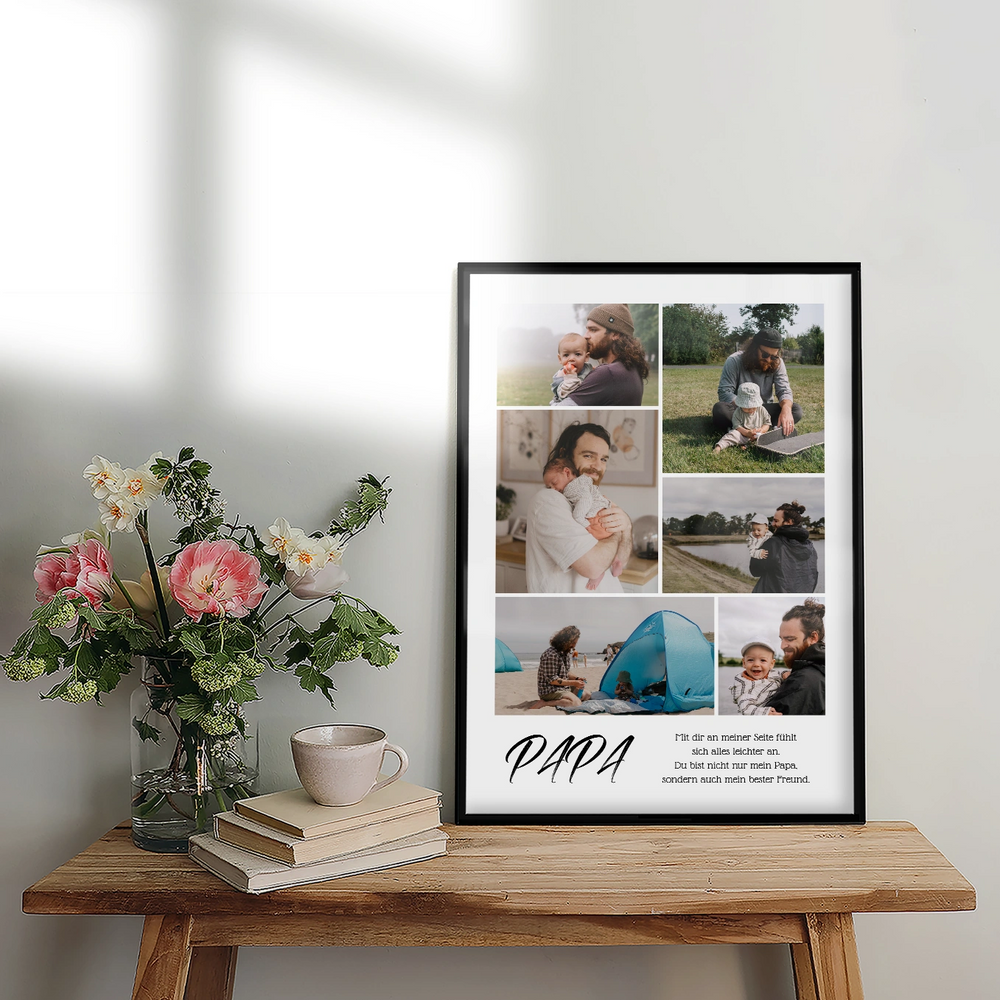 Personalisiertes Poster "Papa Collage"