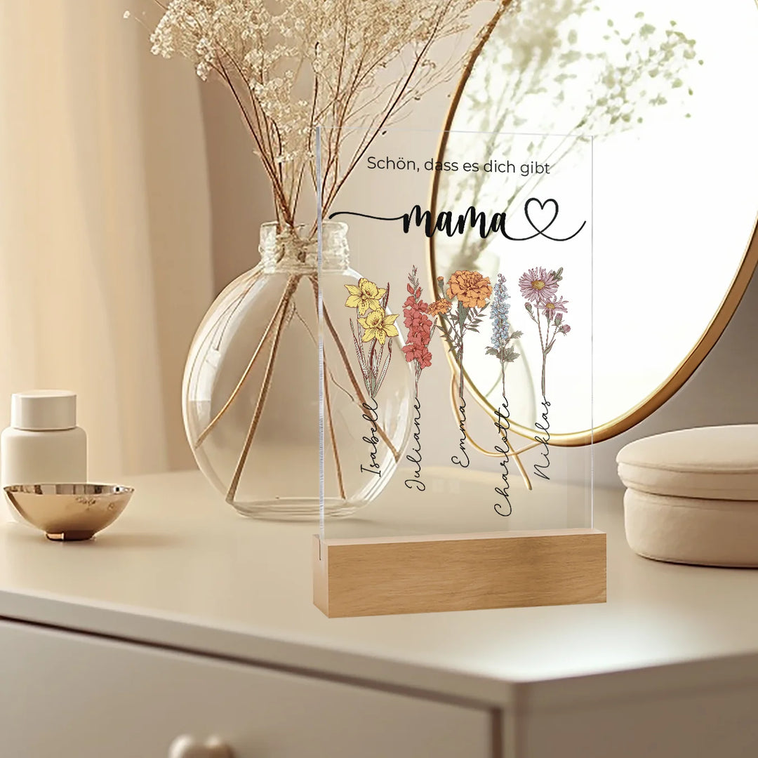 Personalisiertes Acryl-Glas "Für dich Mama"