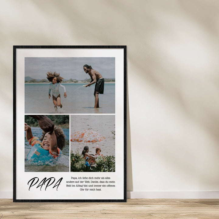 Personalisiertes Poster "Papa Collage"