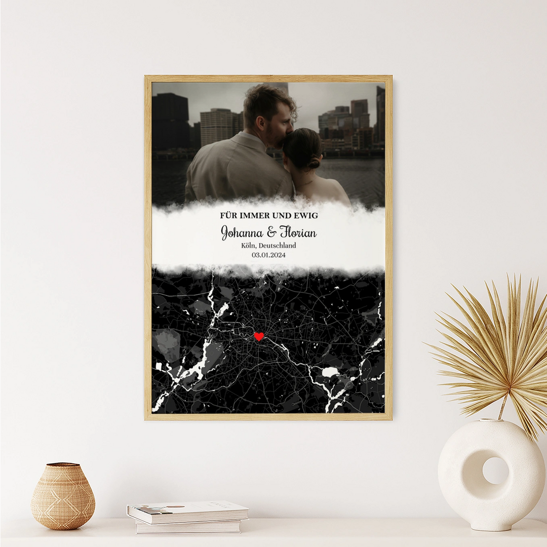 Poster "Karte und Foto"