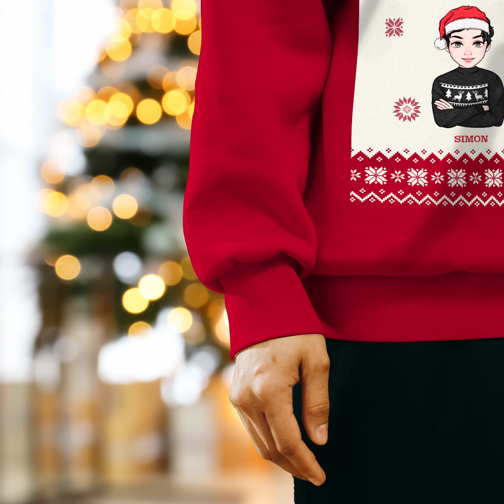 Personalisierter Christmas Sweater "Cartoon"