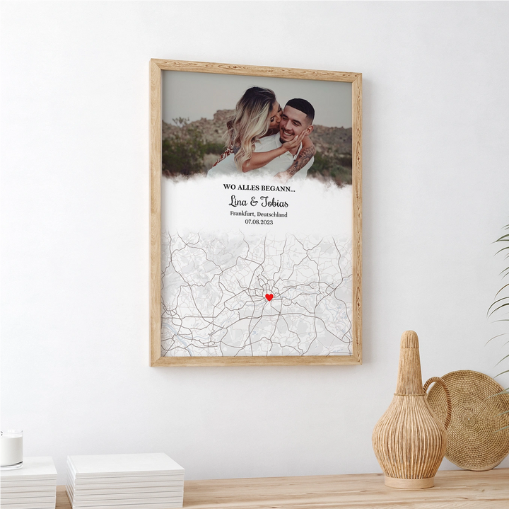 Poster "Karte und Foto"