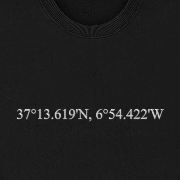 Personalisierter Sweater Bestickt "Koordinaten"