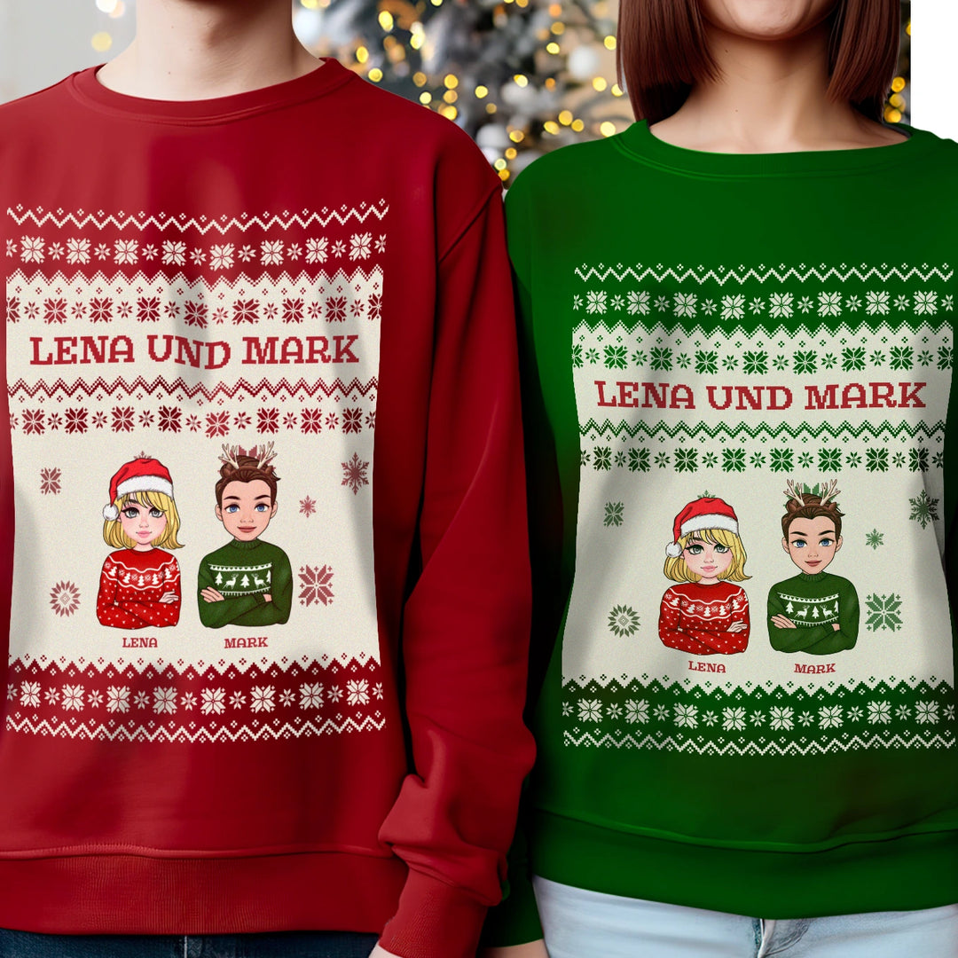 Personalisierter Christmas Sweater "Cartoon"