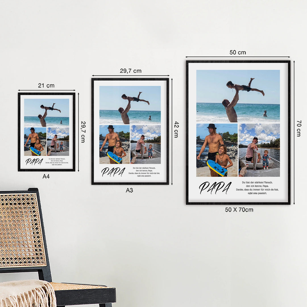 Personalisiertes Poster "Papa Collage"