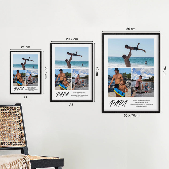 Personalisiertes Poster "Papa Collage"