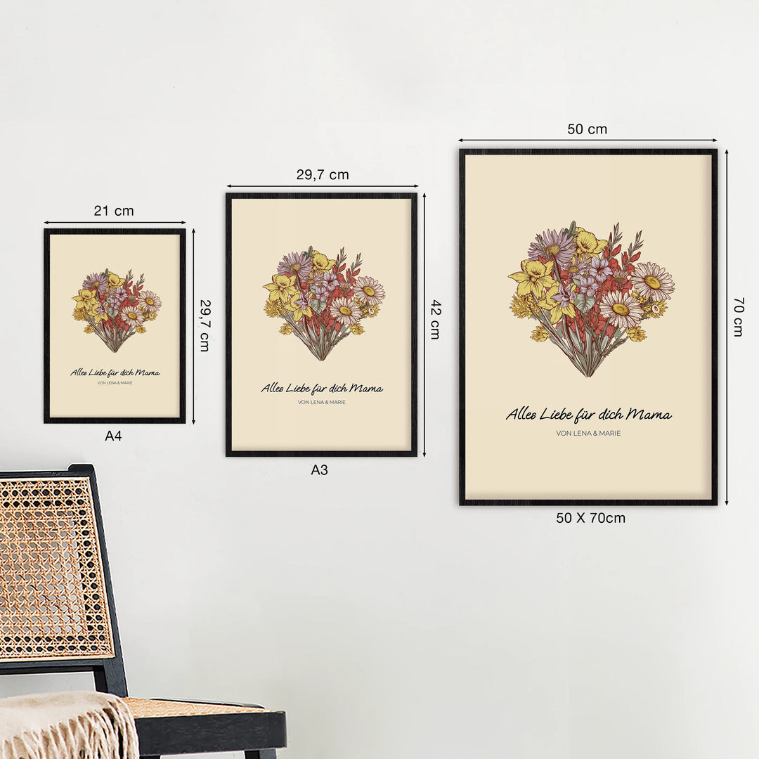Personalisiertes Poster "Blumenstrauss"