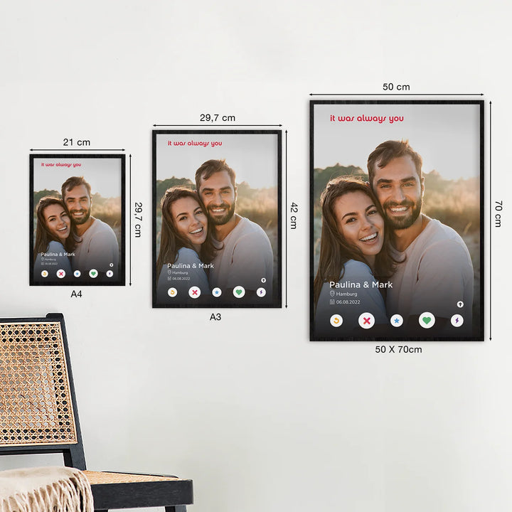 Fotoposter "Dating-App"