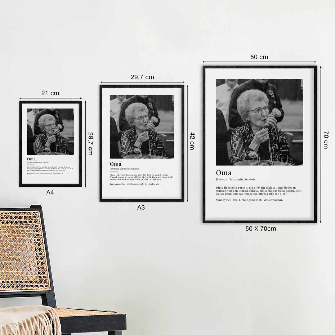 Fotoposter "Oma Definition"