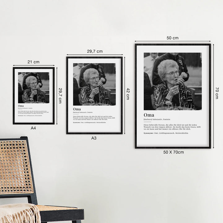Fotoposter "Oma Definition"