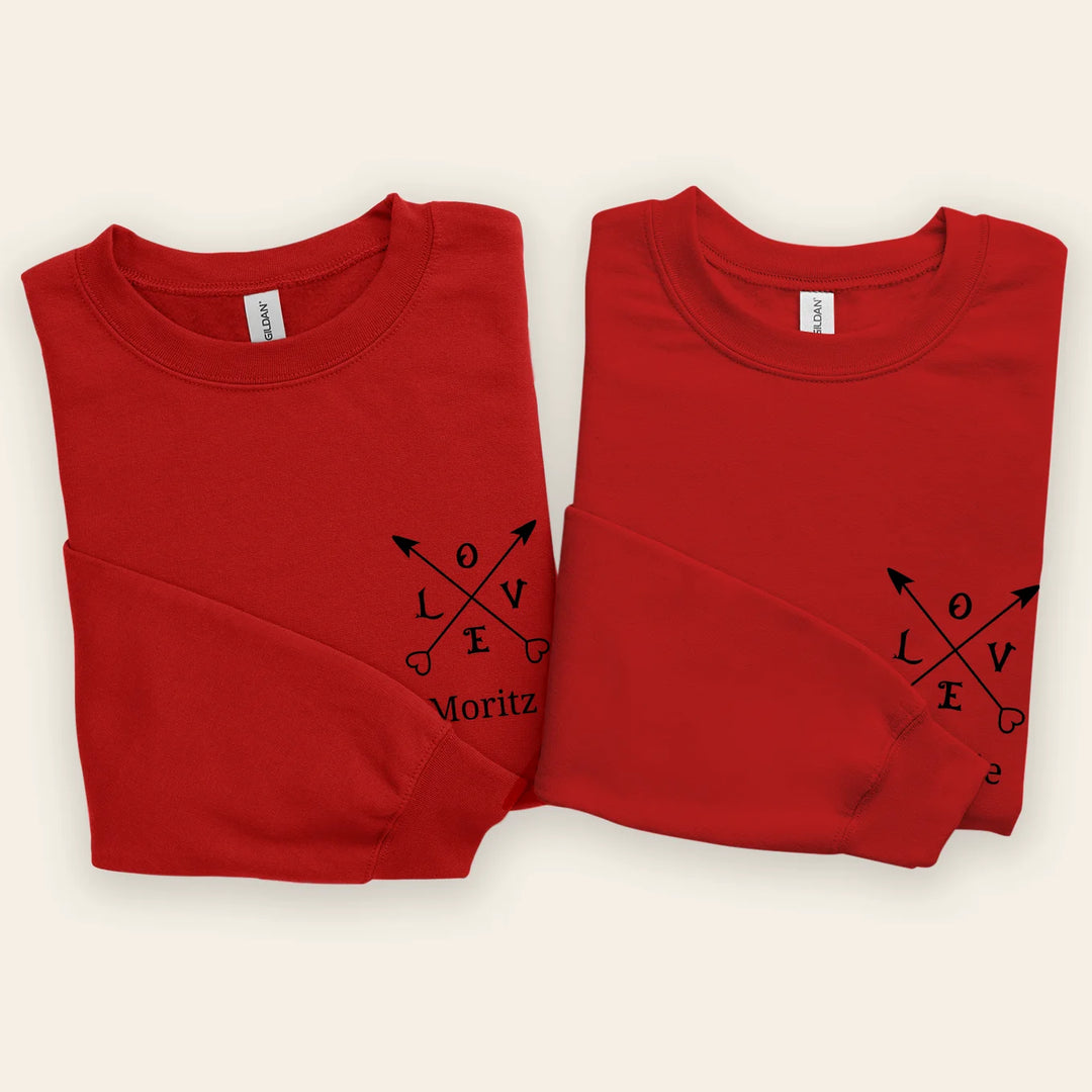 Personalisierter Partnerlook Sweater "Love" - famwalls