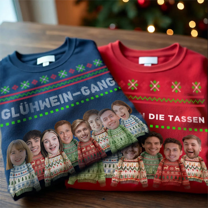 Personalisierter Ugly Christmas Sweater Familie