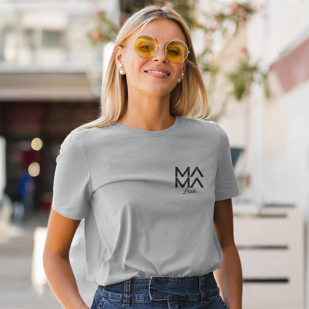 Personalisiertes Mama T-Shirt "Modern"