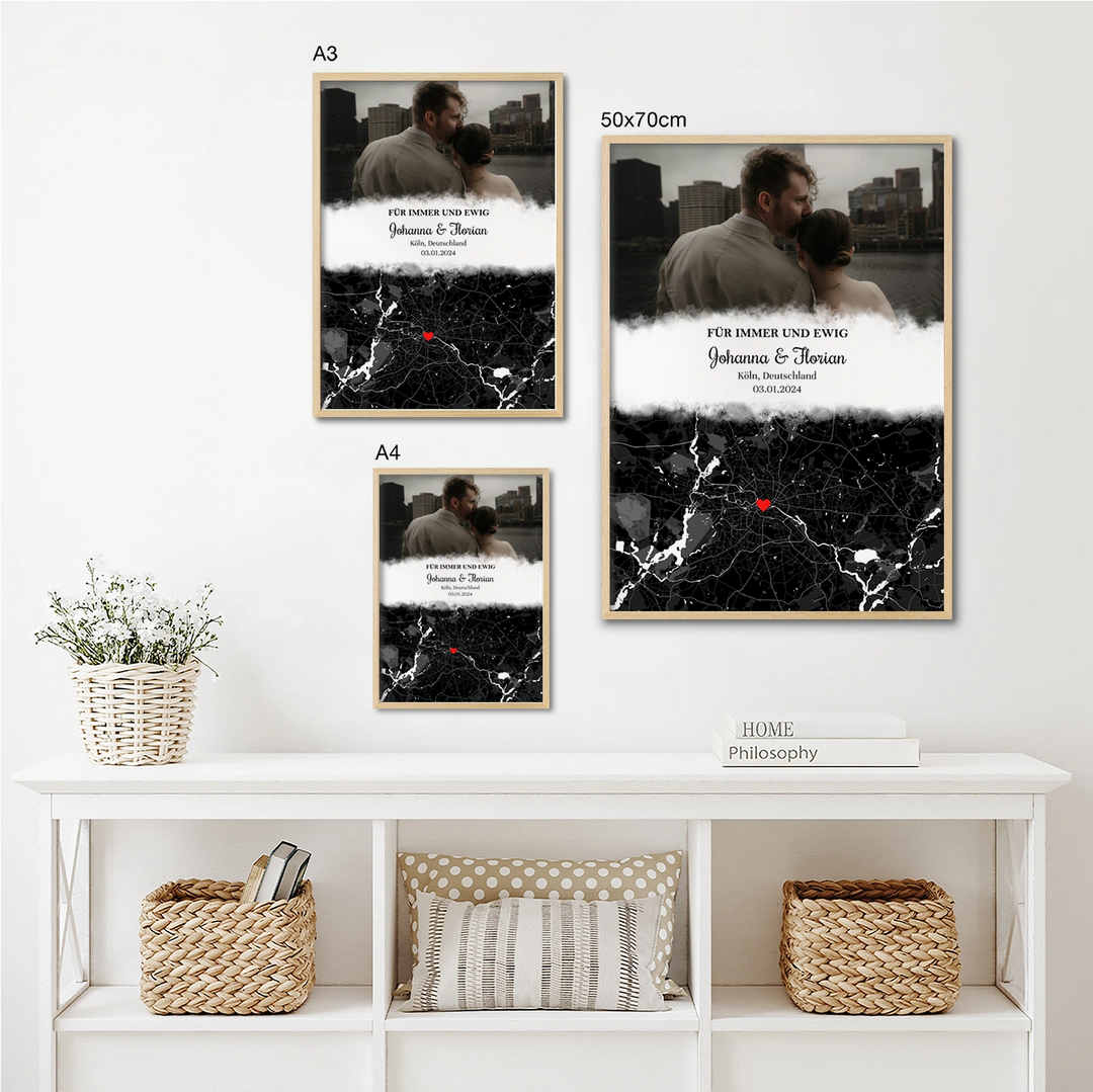 Poster "Karte und Foto"