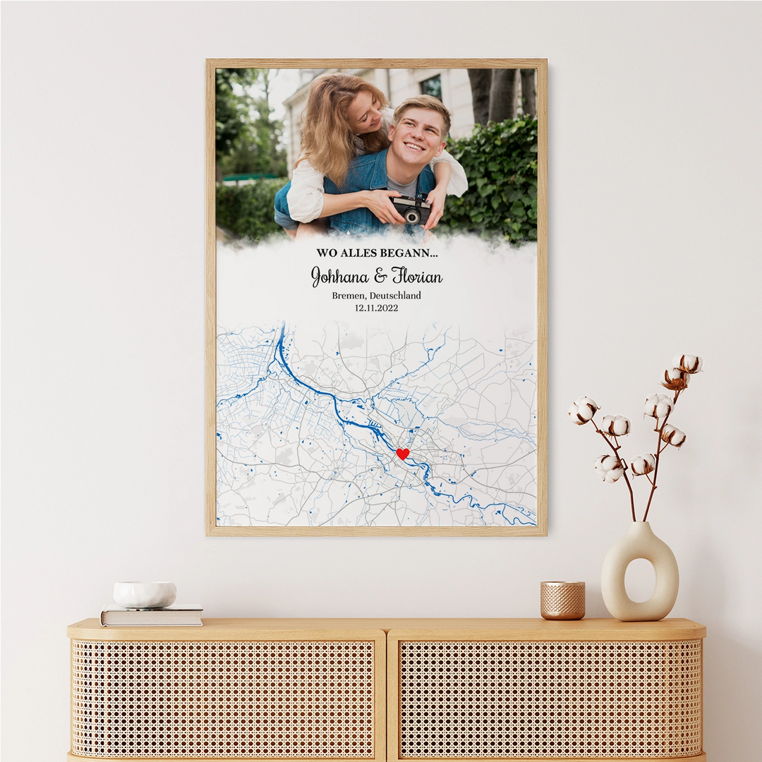 Poster "Karte und Foto"