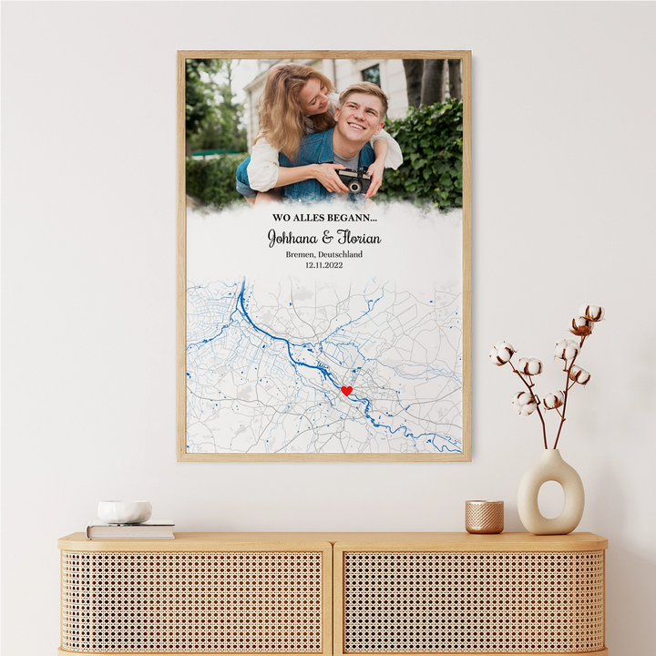 Poster "Karte und Foto"