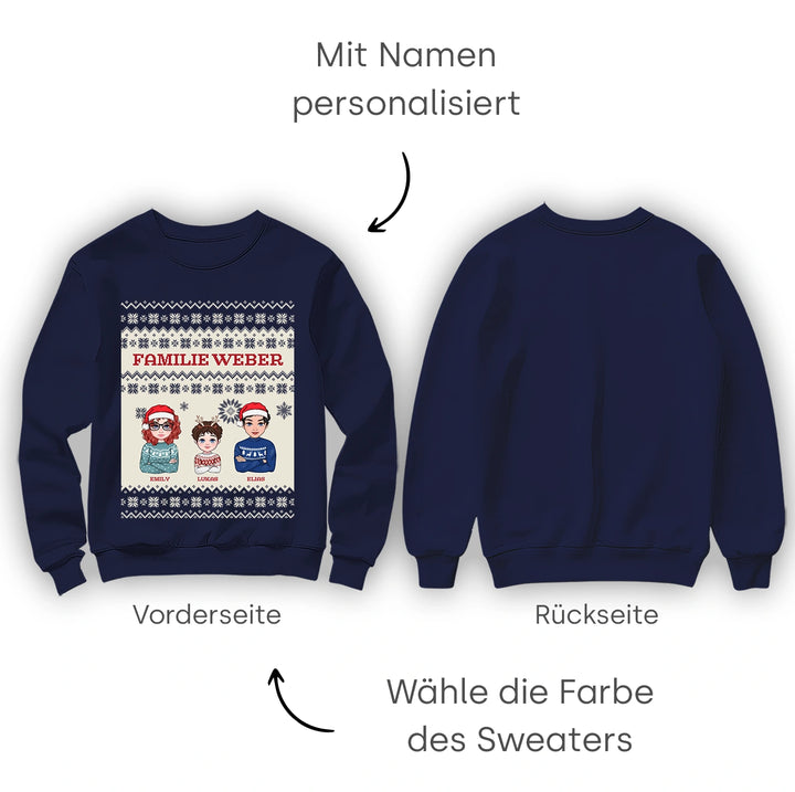 Personalisierter Christmas Sweater "Cartoon"