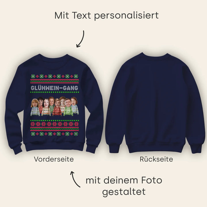 Personalisierter Ugly Christmas Sweater Familie