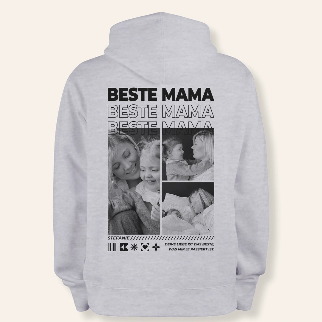 Personalisierter Hoodie mit Fotos "Mama"