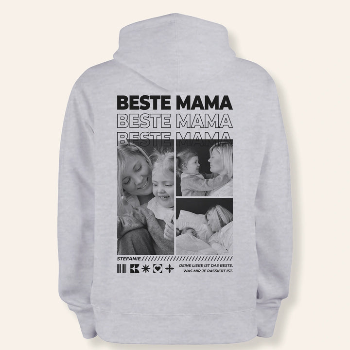 Personalisierter Hoodie mit Fotos "Mama"
