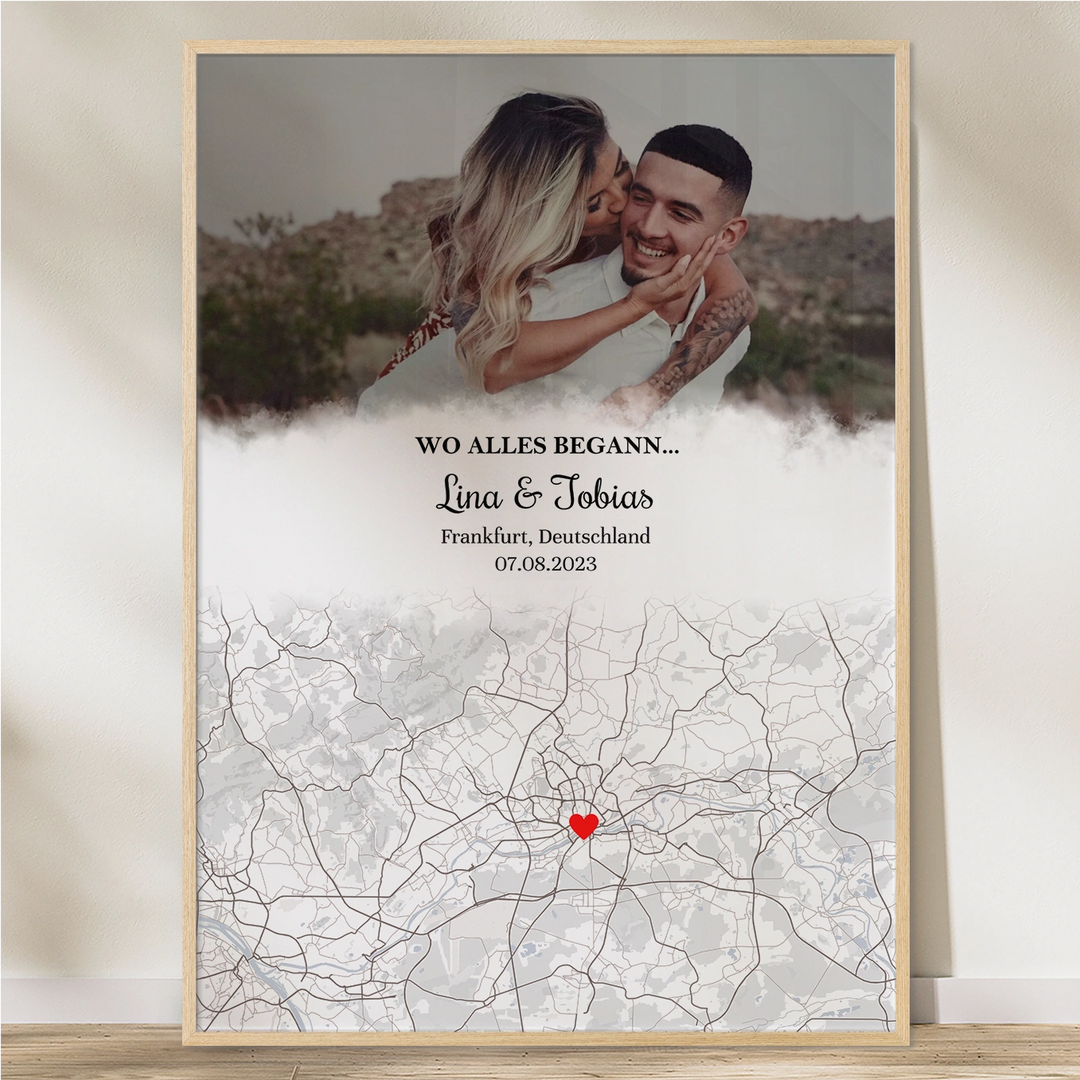 Poster "Karte und Foto"