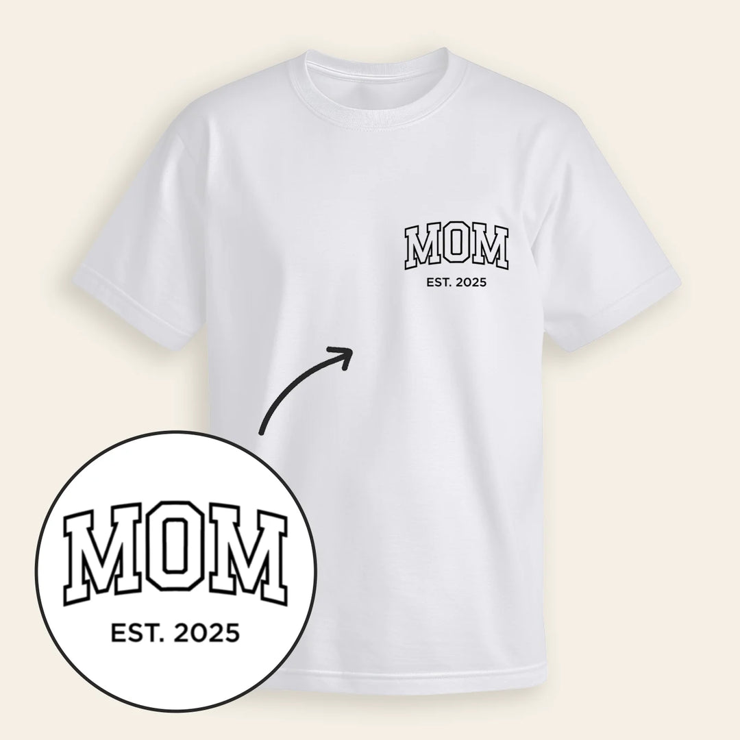 Personalisierter Partnerlook Oversized T-Shirts Mom / Dad
