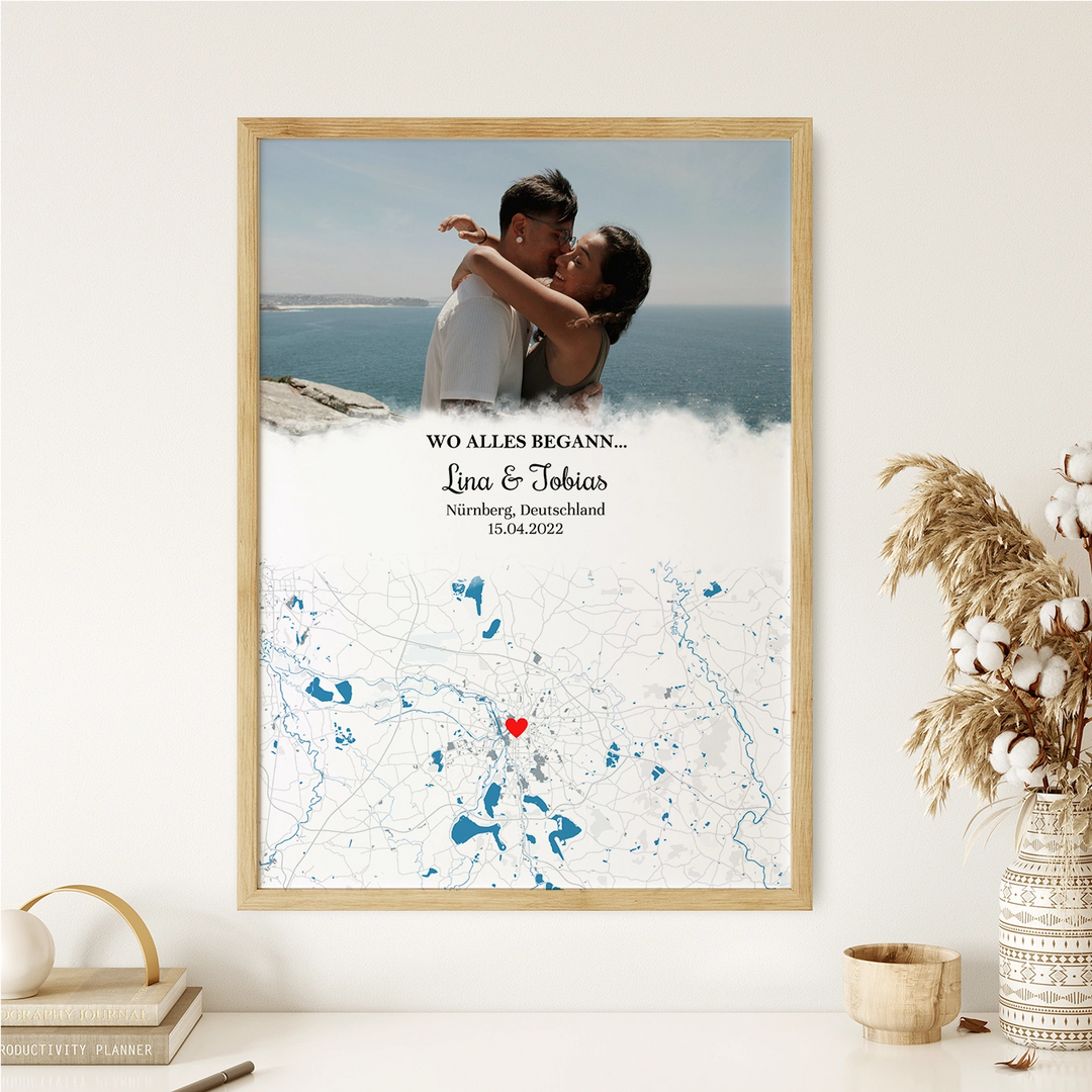 Poster "Karte und Foto"