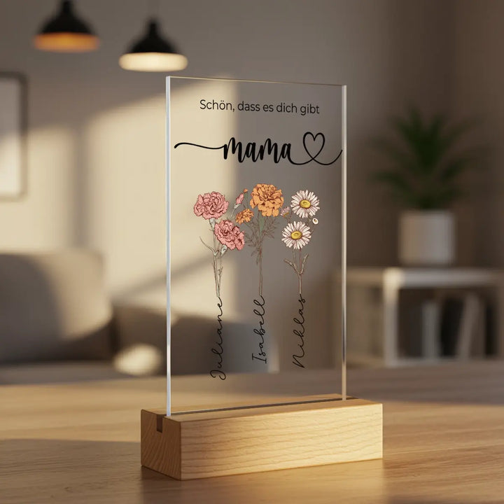 Personalisiertes Acryl-Glas "Für dich Mama"