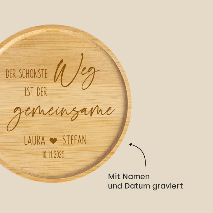 Personalisiertes Vorratsglas "Gemeinsamer Weg"