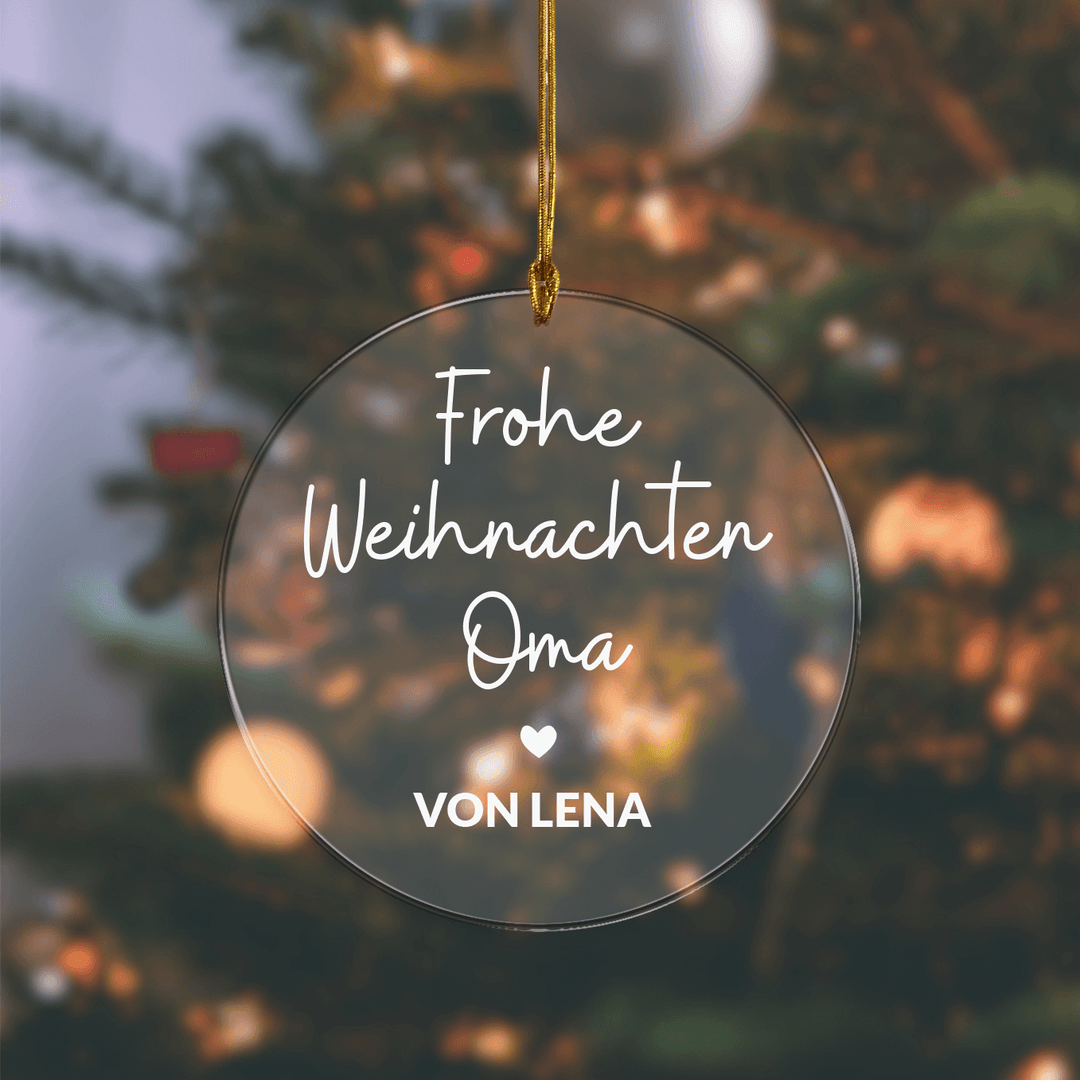 ''Dein Text'' Weihnachtsanhänger famwalls