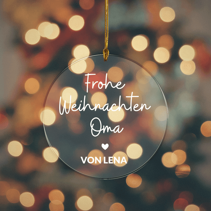 ''Dein Text'' Weihnachtsanhänger famwalls