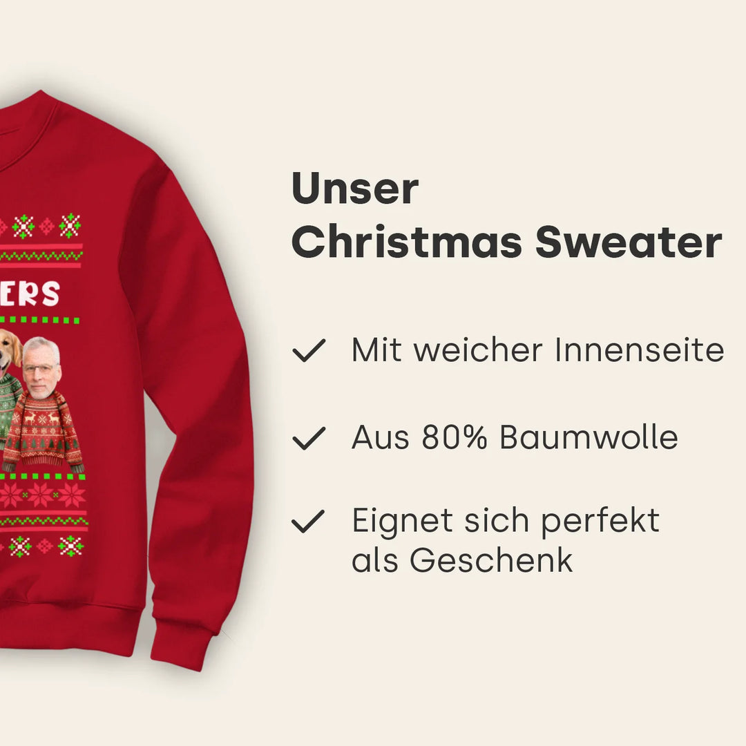 Personalisierter Ugly Christmas Sweater Familie