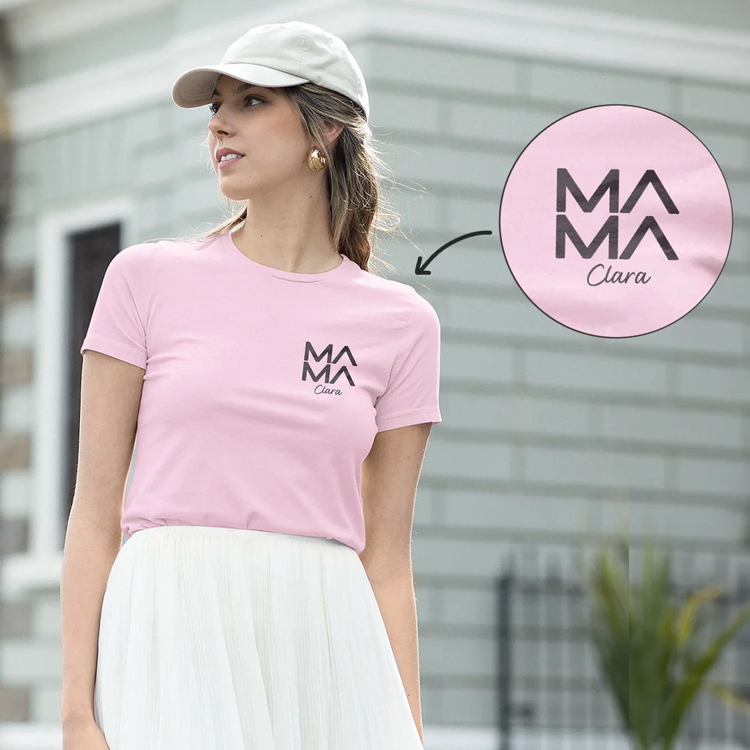 Personalisiertes Mama T-Shirt "Modern"