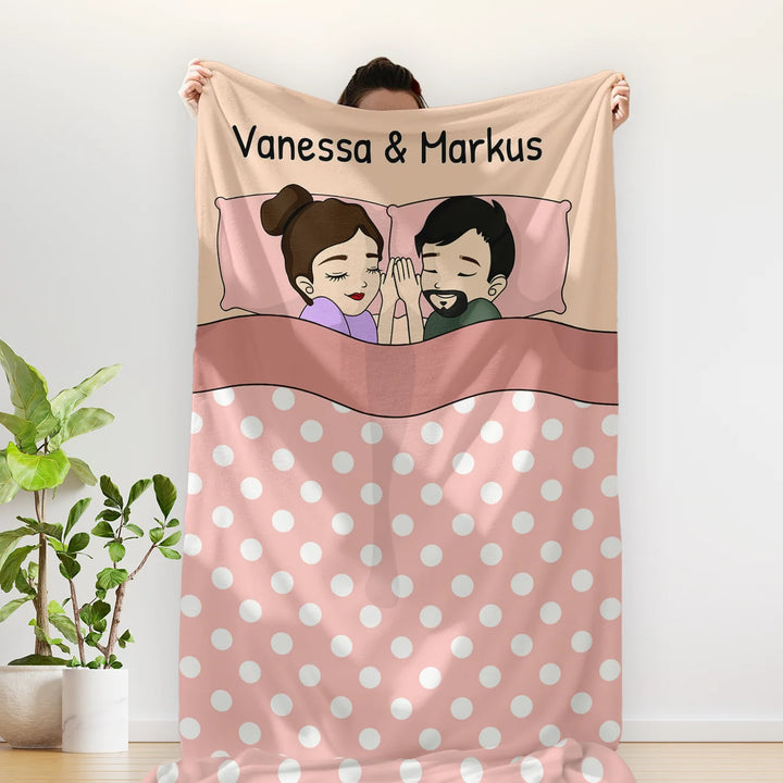 Personalisierte Decke "Kuschelzeit Paar" - famwalls