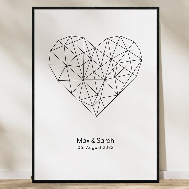 Personalisiertes Poster "Herz Grafik" - famwalls, market_deutschland